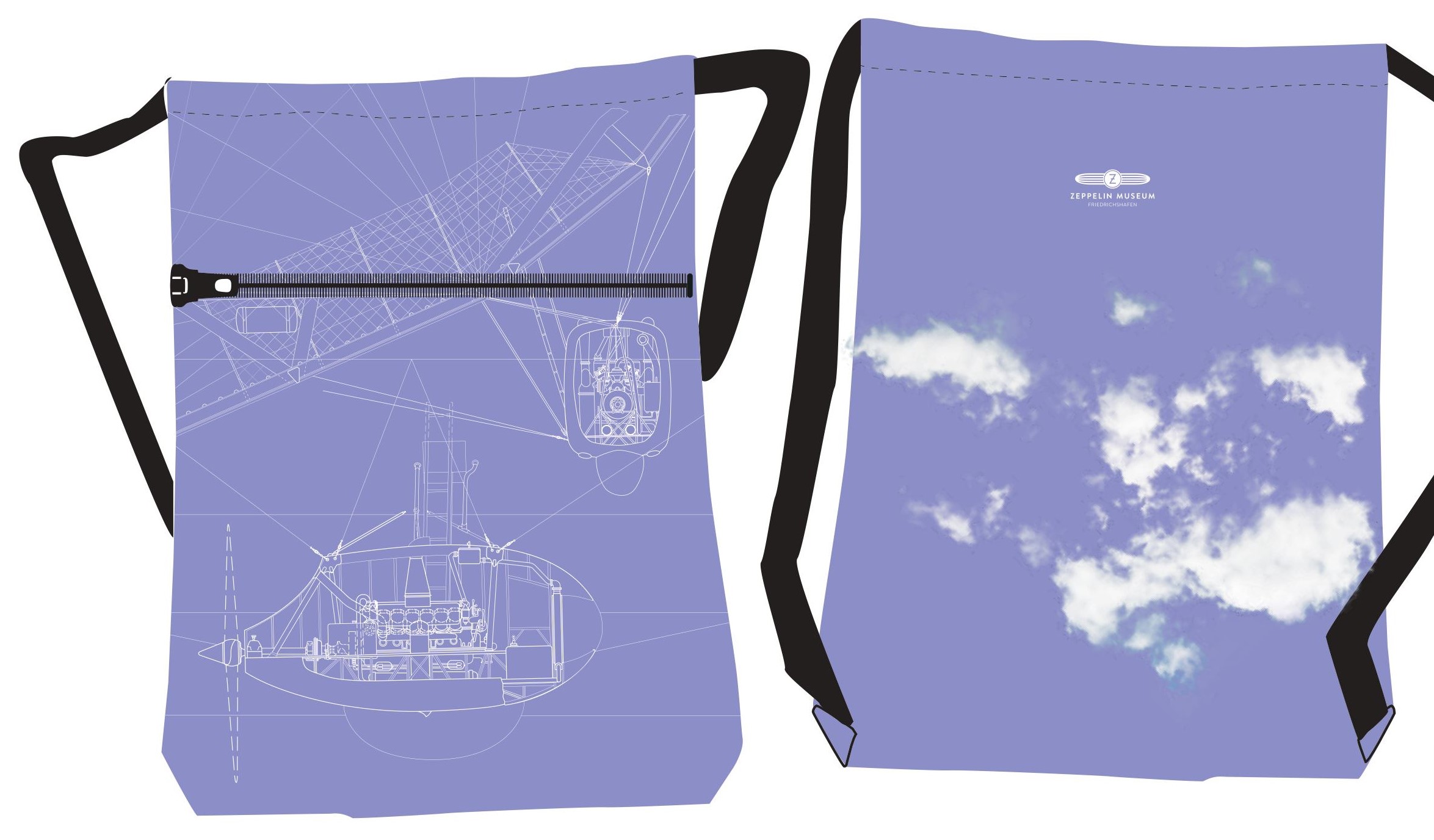 Backpack Zeppelin technische Zeichnung